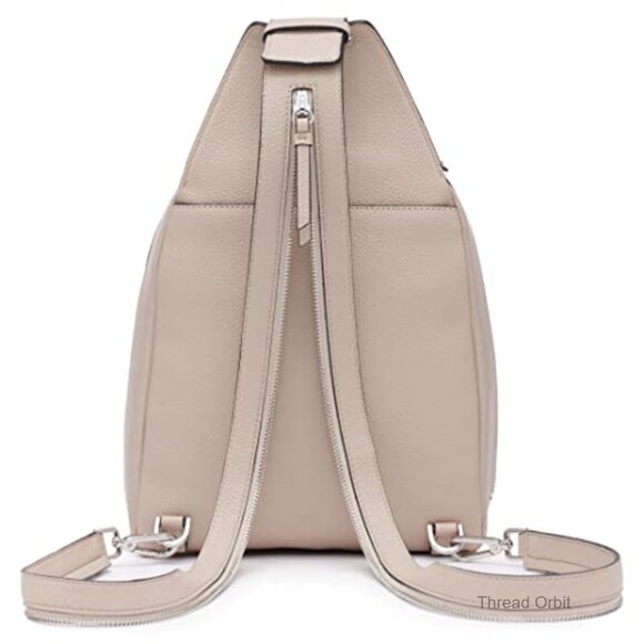 designer sling backpack leather Vintage Italian Crossbody Bag For Men - Black adjustable strap lets you customize the fit for all Small Sling Pack